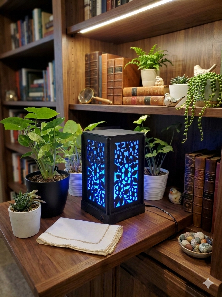Floral Cut Out Colorful Lantern