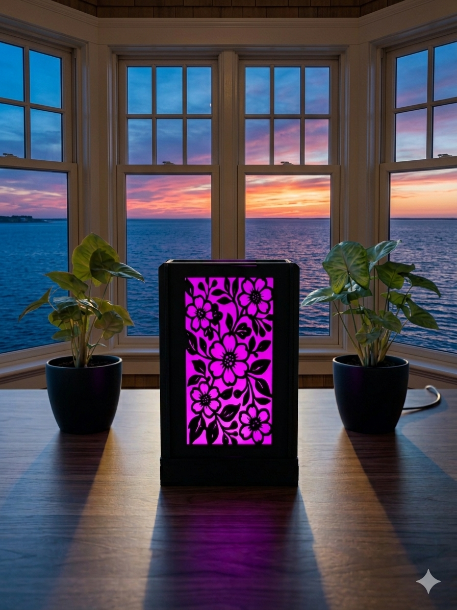 Floral Cut Out Colorful Lantern