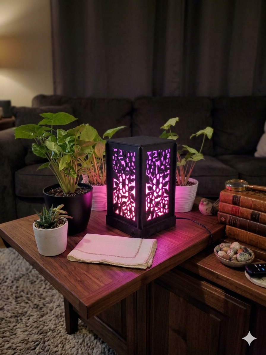 Floral Cut Out Colorful Lantern