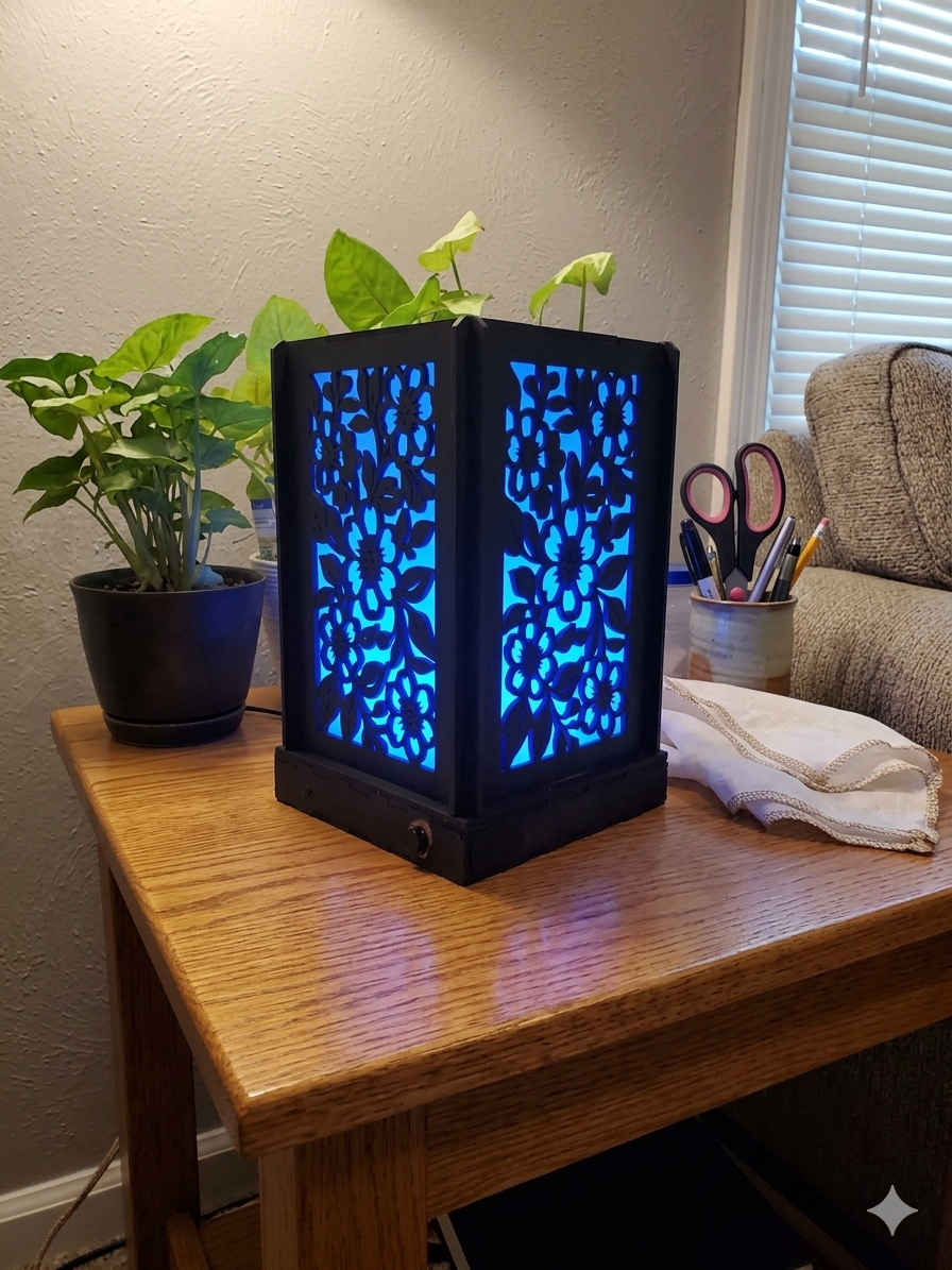 Floral Cut Out Colorful Lantern