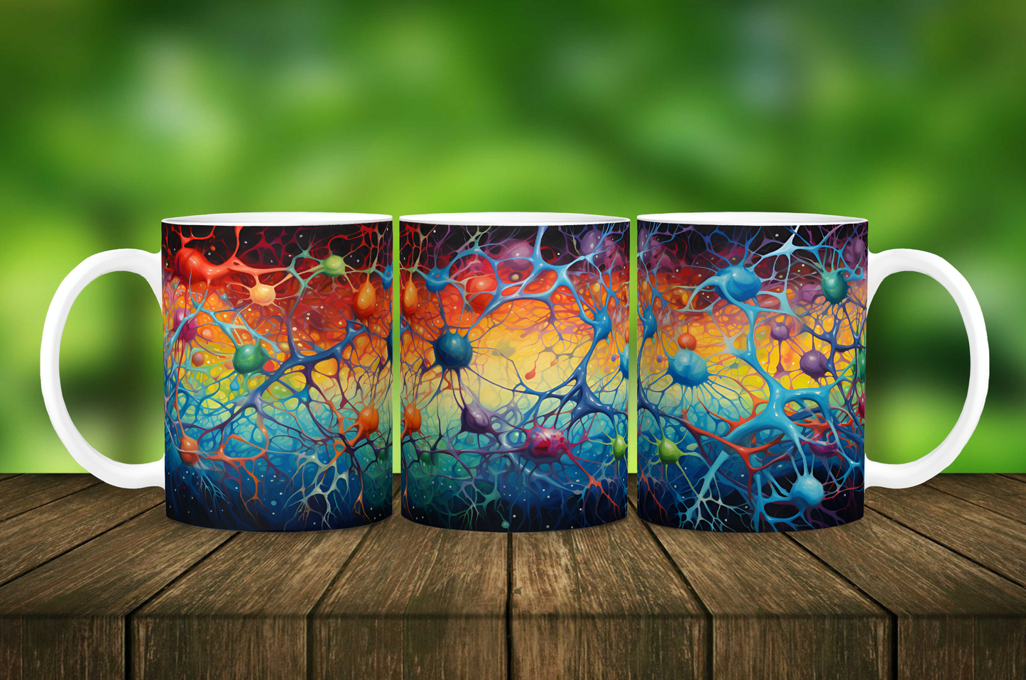 Vibrant Neuron Mug - 11pz Ceramic Mug - Sea Siren Mug