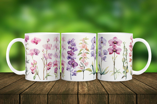 Orchid Mug - 11 oz Ceramic Coffee Mug