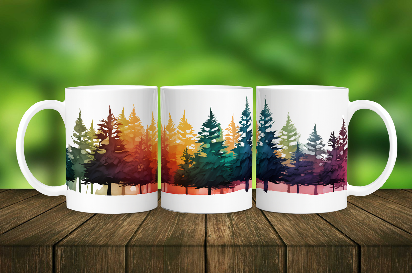 Colorful Pine Forest Mug