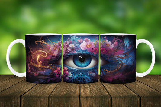 Surreal Eye Mug - 11 oz Ceramic Mug -