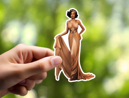 Art Deco Black Woman Sticker