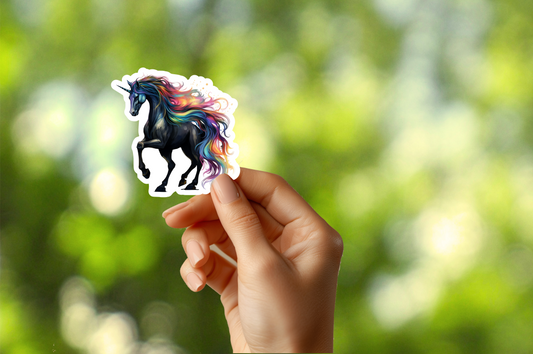 Black Unicorn Sticker