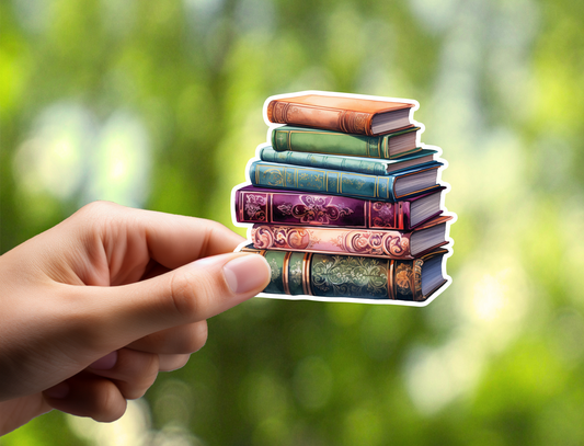 Book Stack Sticker