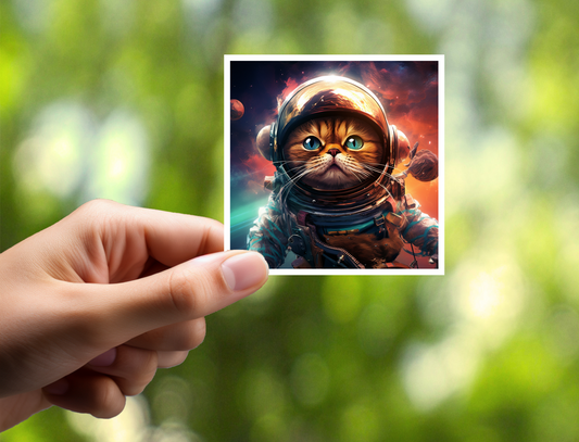 Cat Astronaut Sticker