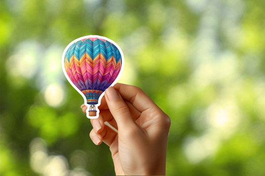 Colorful Hot Air Balloon Sticker