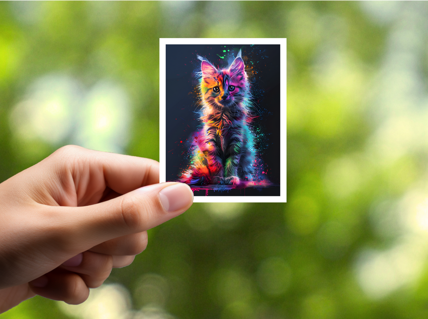 Colorful Kitten Sticker