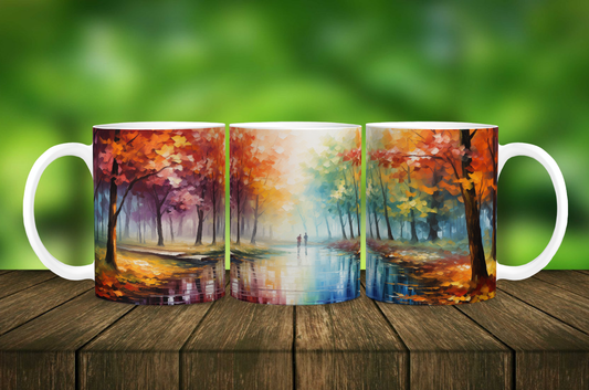 Colorful Wooded Path Mug