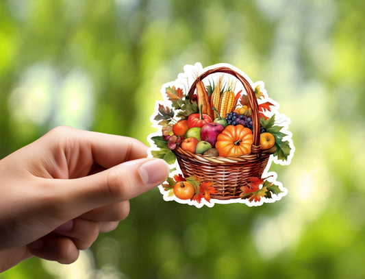 Fall Harvest Basket Sticker