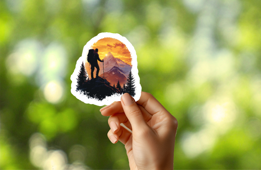 Hiking Mountain Climbing Sticker