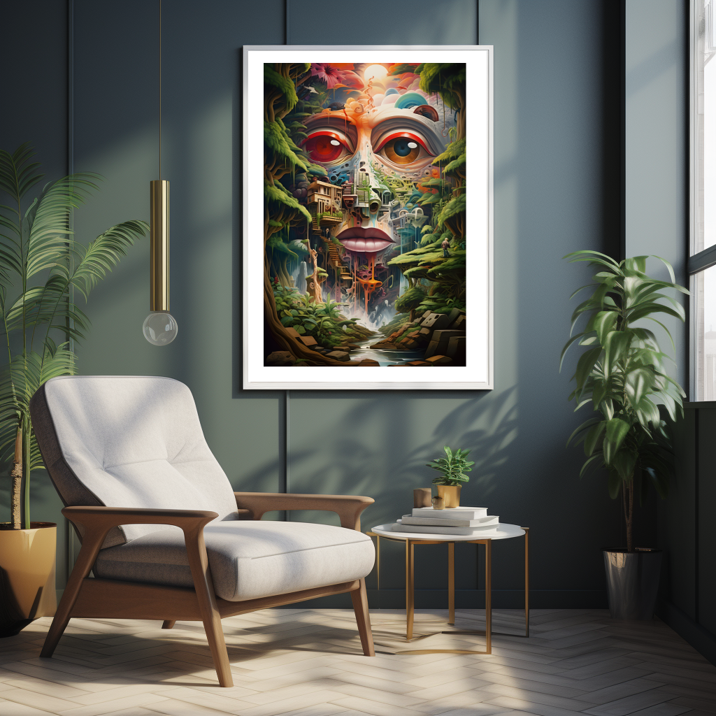 Surreal Face Poster