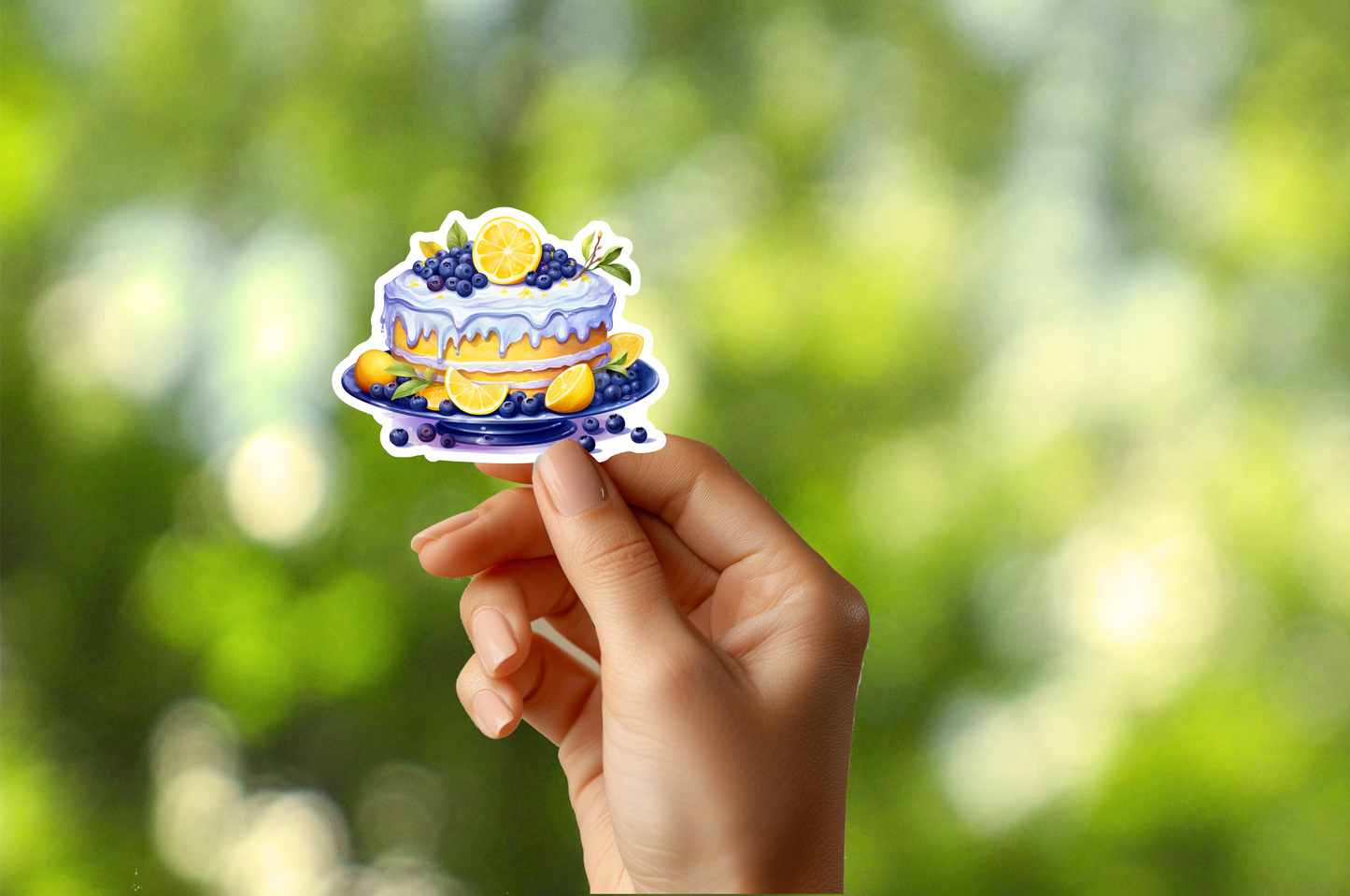 Lemon Blueberry Cake Sticker