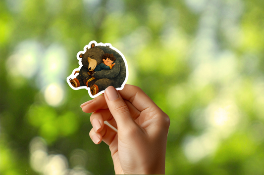Little Boy and The Bear Sticker