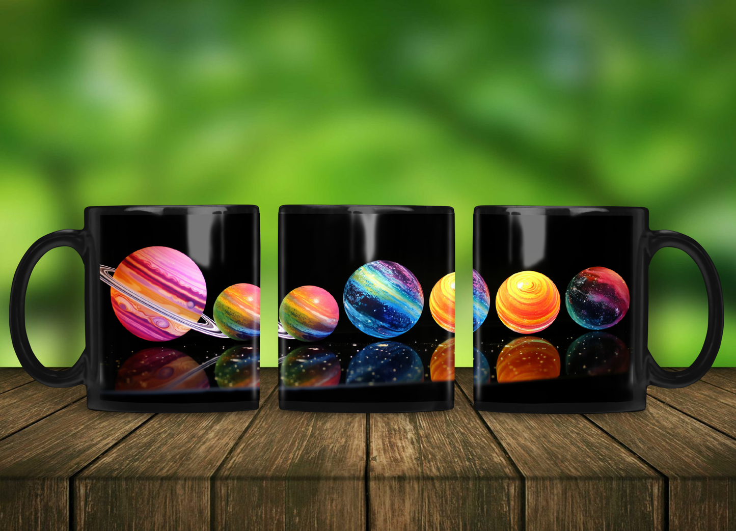 Neon Planets Mug