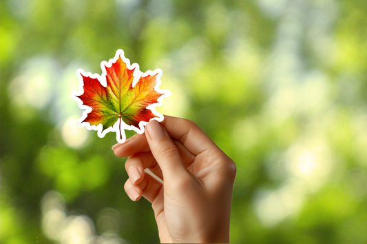 Ombre Maple Leaf Sticker