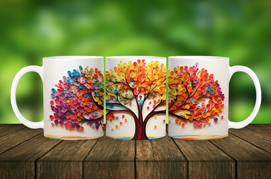 Paper Quill Tree Mug