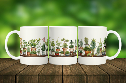 Potted Plant Mug - 11oz ceramic coffee mug- style one