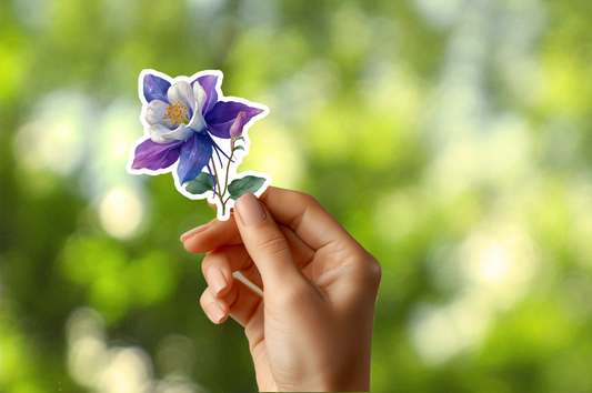 Purple Columbine Sticker