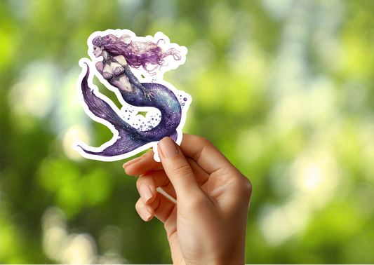 Purple Mermaid Sticker