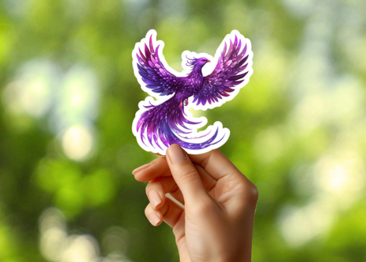 Purple Phoenix Bird Sticker