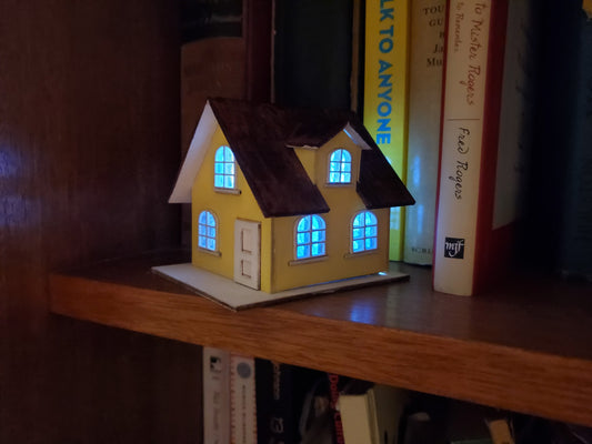 Light Up Miniature Fairy House – The Marigold Cottage | Plant Shelf Decor | Whimsical Laser-Cut DIY Tiny Home