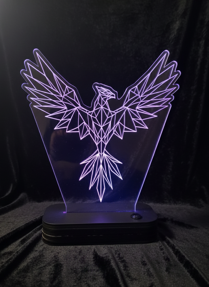 Geometric Phoenix LED sign