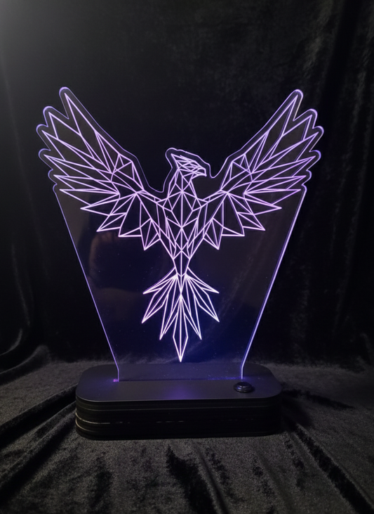 Geometric Phoenix LED sign