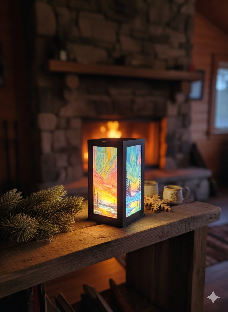 LED Northern Lights Art Lantern