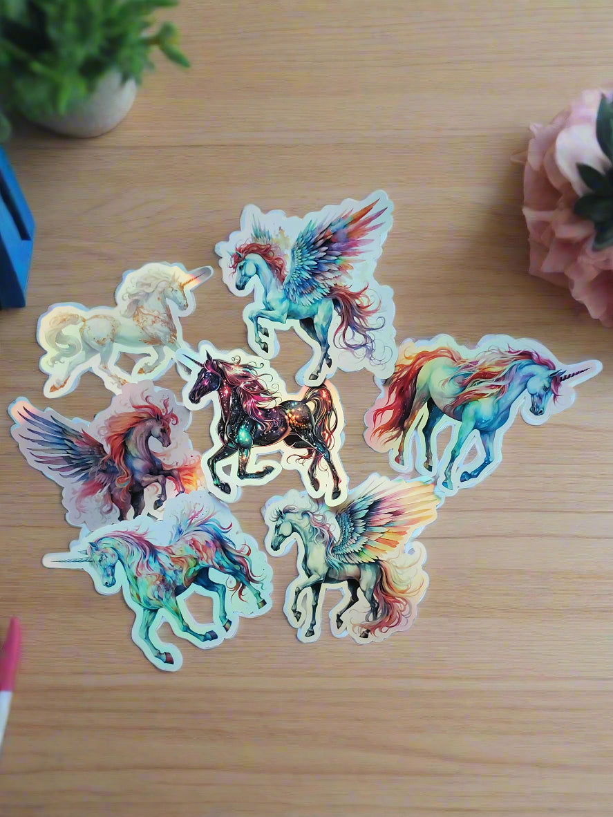 Unicorn and Pegasus 7 sticker set