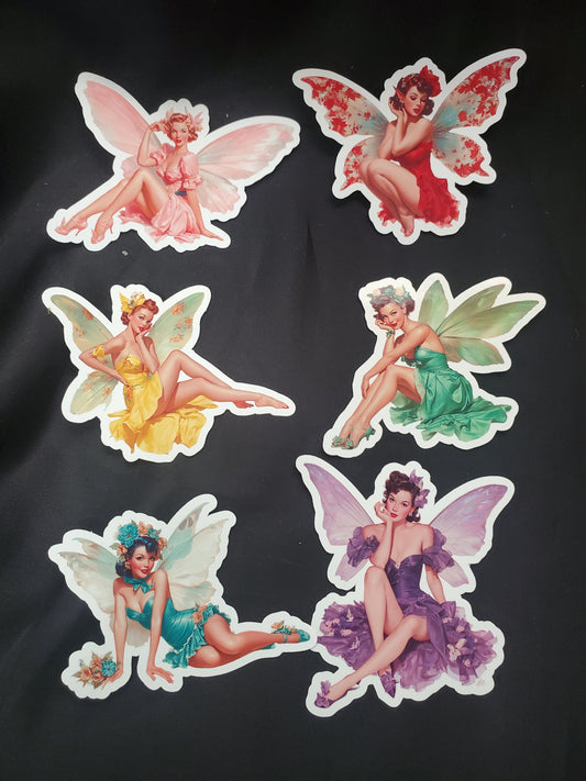 Pin-Up Fairy Sticker Collection (set of 6)