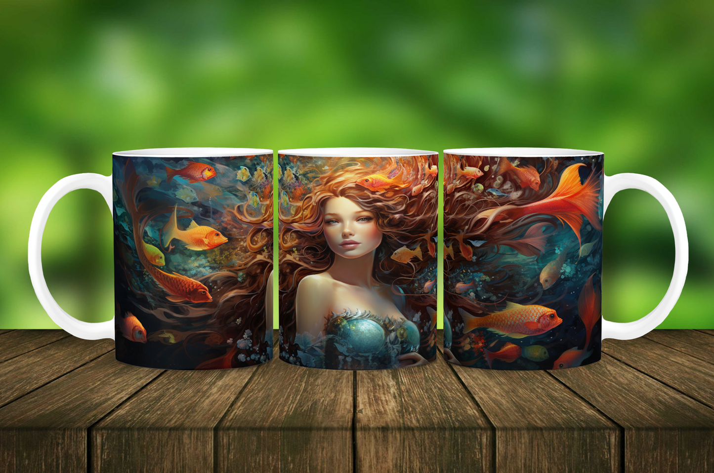 Mermaid Mug - 11pz Ceramic Mug - Sea Siren Mug