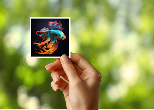 Colorful Betta Fish Sticker