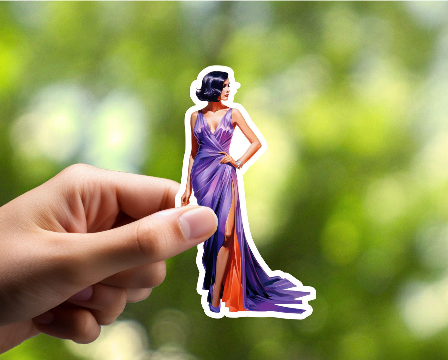 Woman In Purple Sticker