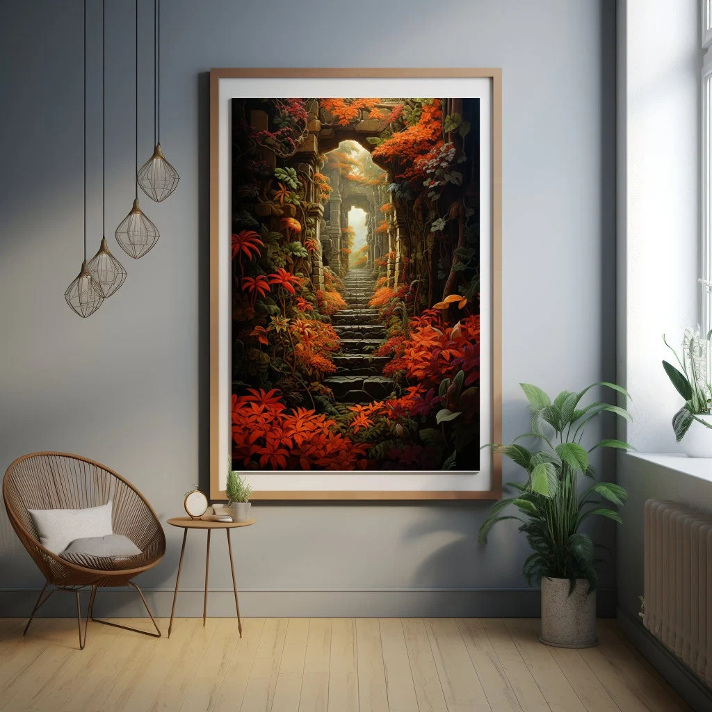 Ancient Ruins Pathway Poster