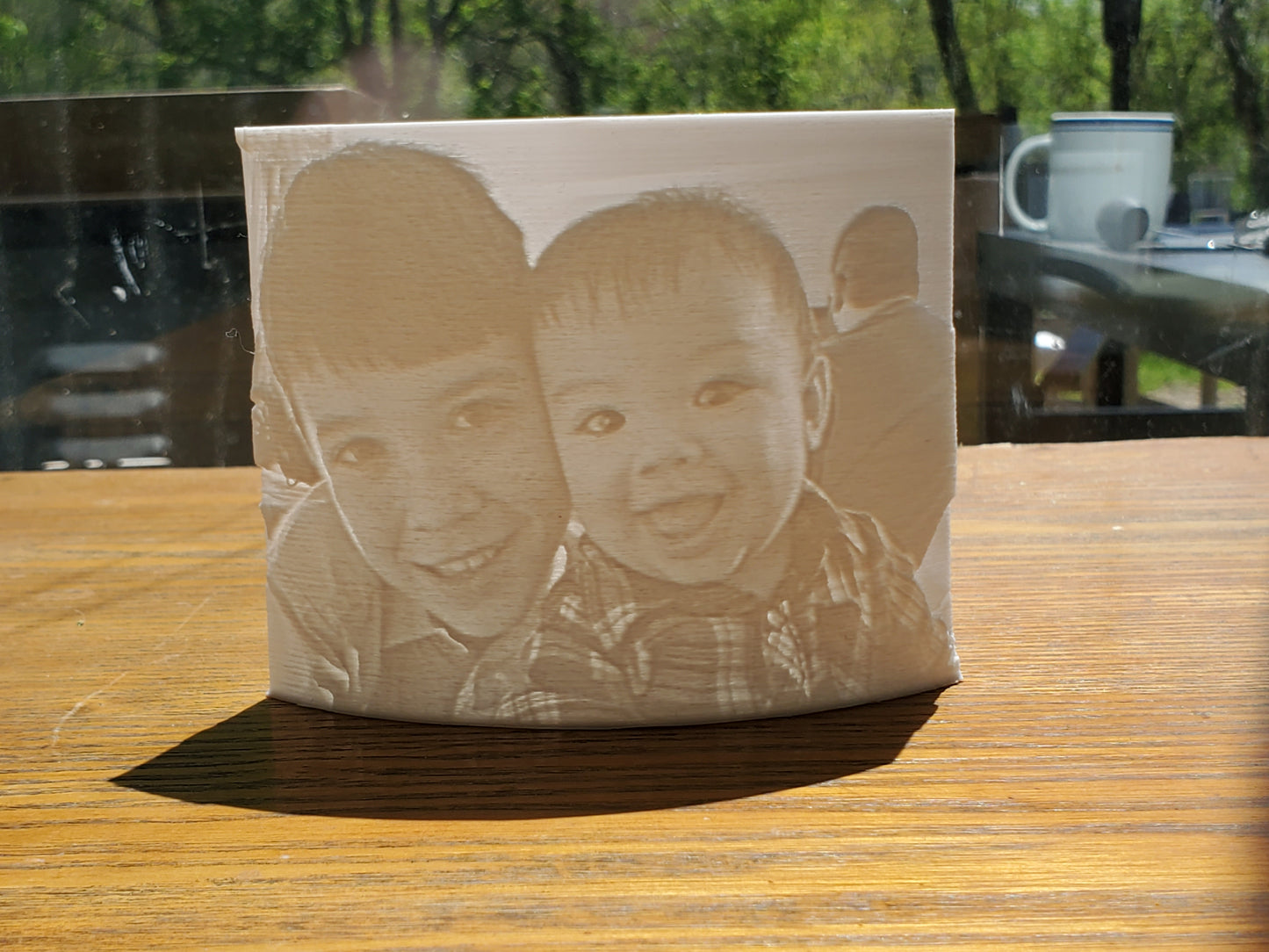 Custom Curved Lithophane