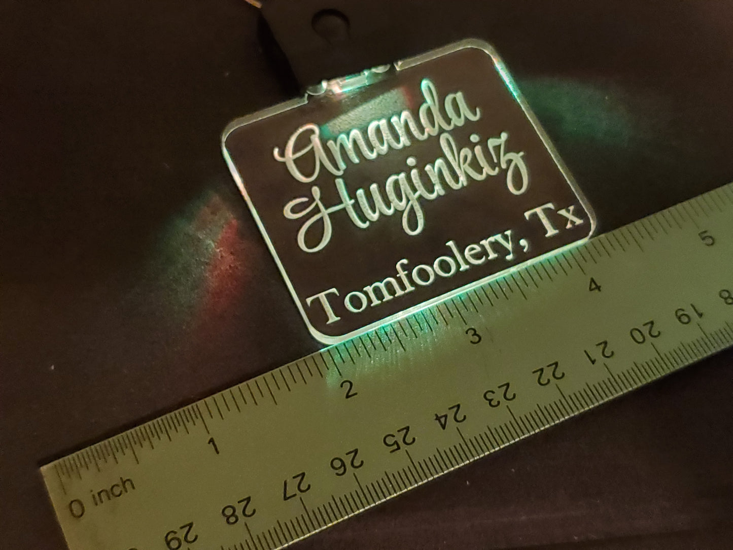 Custom Etched LED Convention Badge