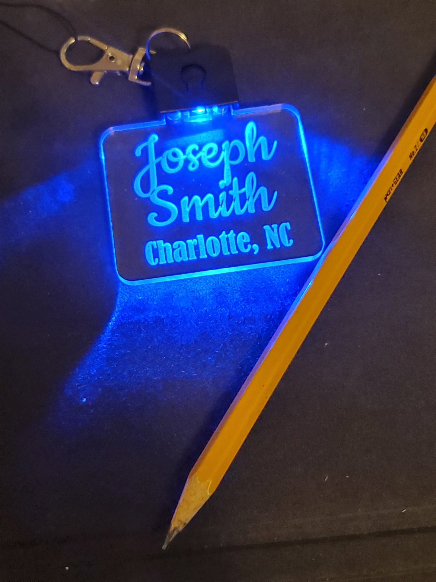 Custom Etched LED Convention Badge