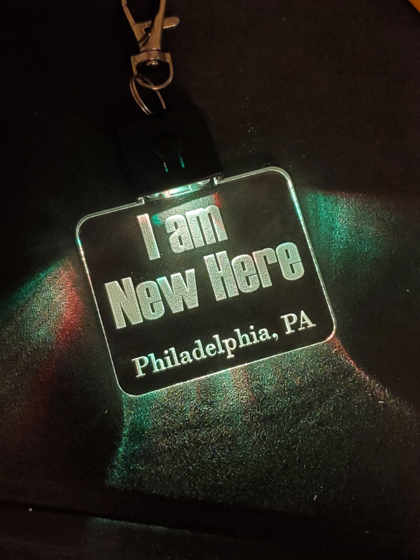 Custom Etched LED Convention Badge