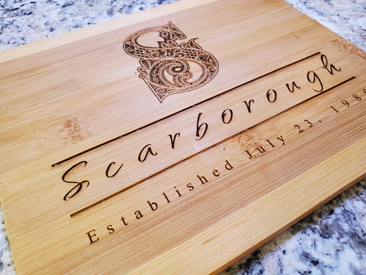 Custom Etched Wooden Cuttingboard