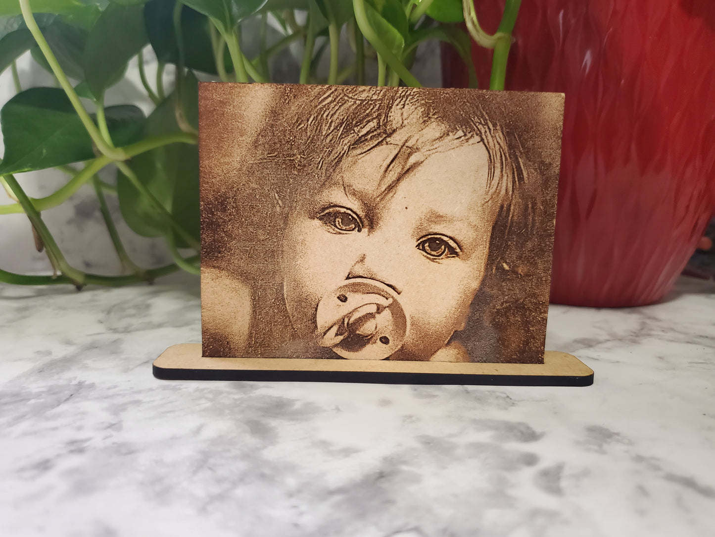 Custom Etched Photo on Wood